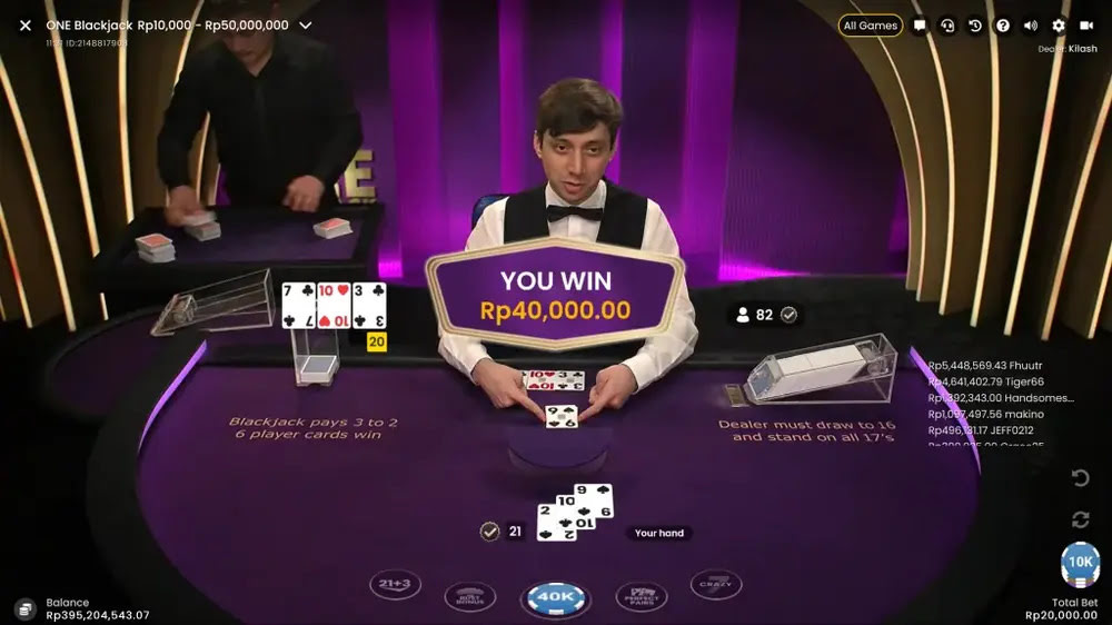 Multiplicateurs dans One Blackjack