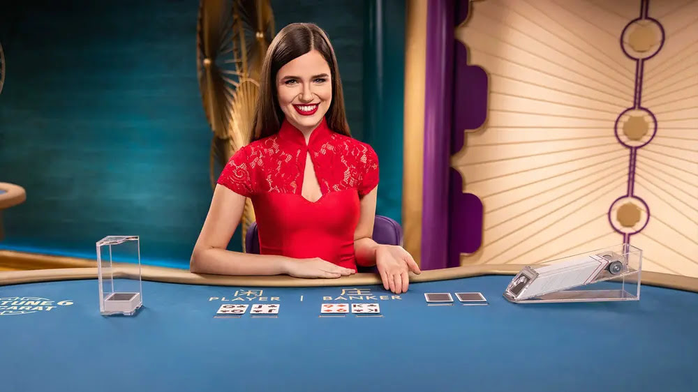 Table de jeu baccarat live