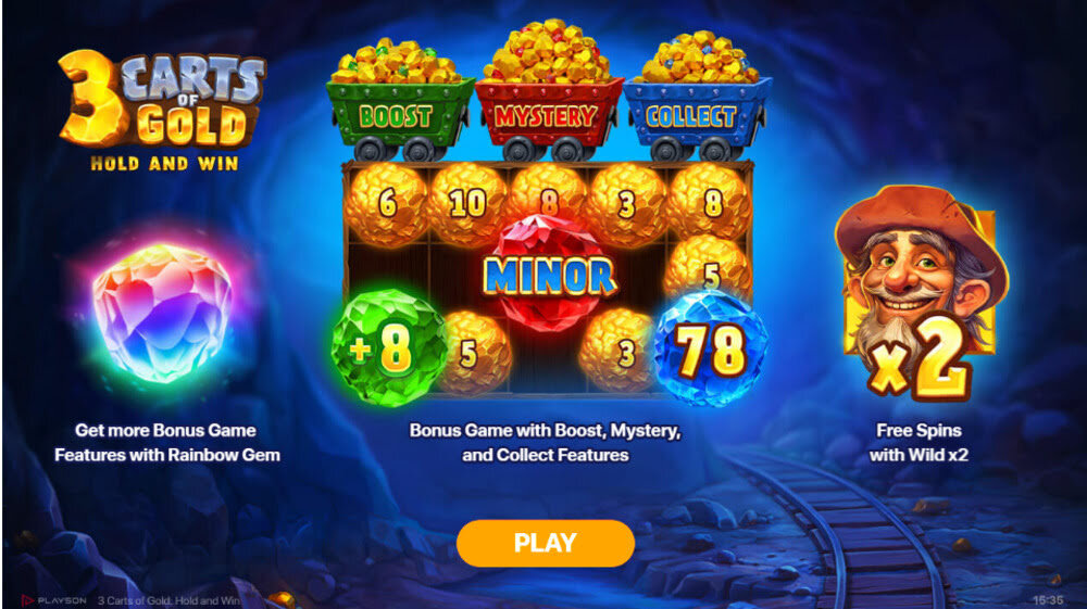 symbole bonus 3 Cards of Gold Hold and Win